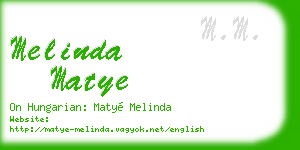 melinda matye business card