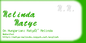 melinda matye business card